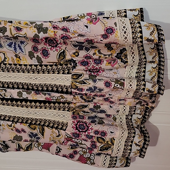 Anthropologie Blue Lace Floral Peblum Sleeveless Blouse US S - Picture 4 of 10